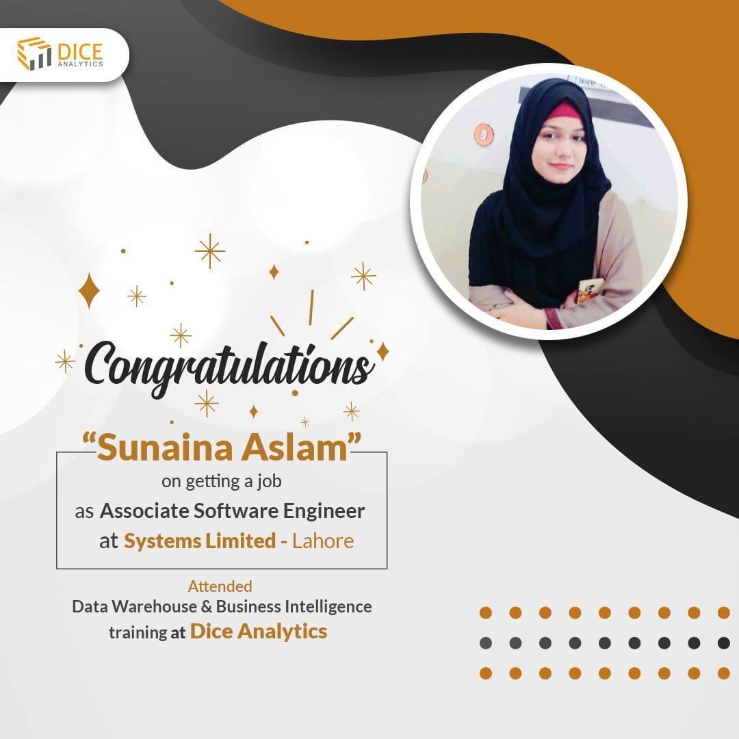 Sunaina Aslam - Associate Engineer
