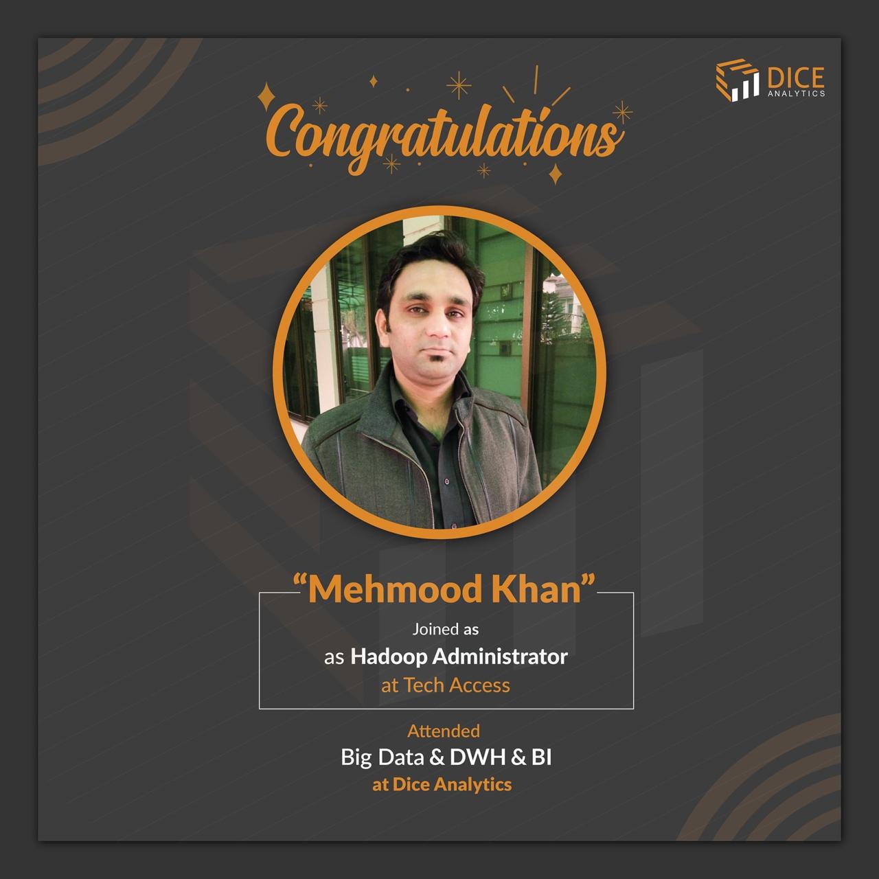Mehmood Khan Hadoop Administrator
