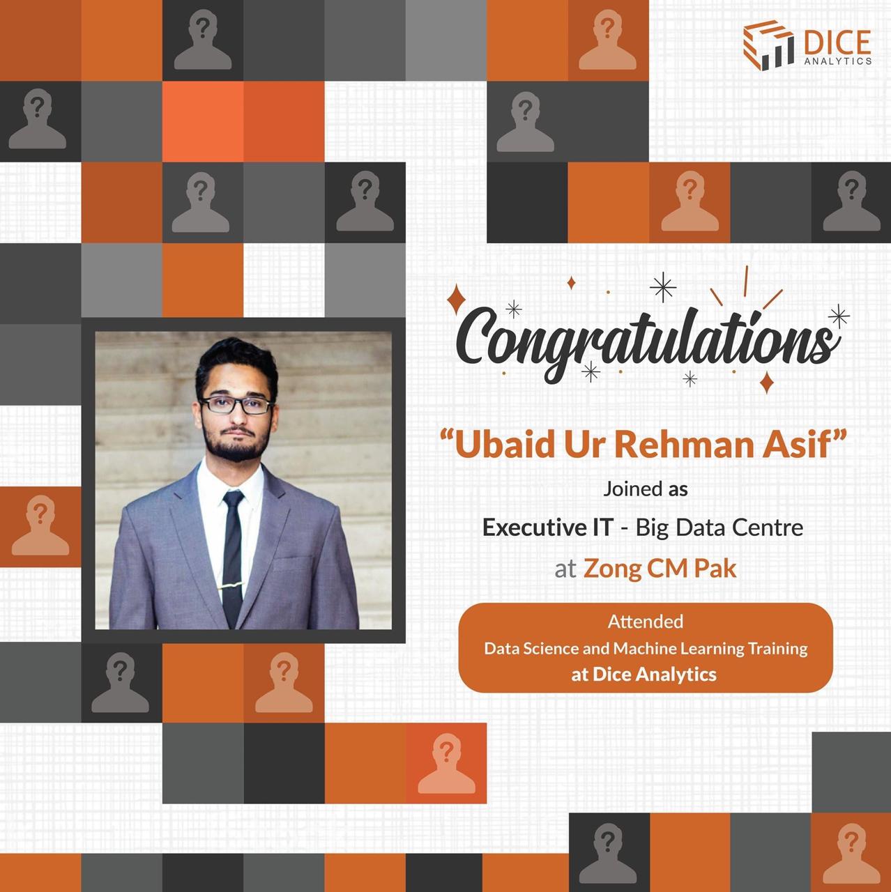 Ubaid Ur rehman Asif - Executive IT - BigData Centre